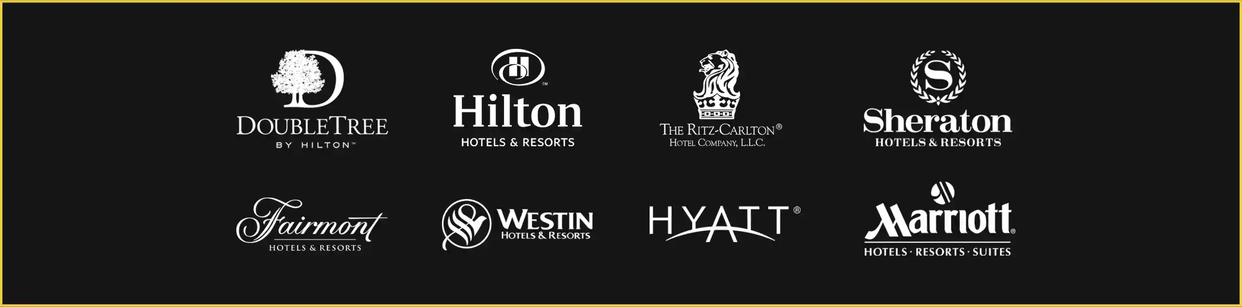 KNM Furniture B2B partner logos, showcasing our commitment to high-end hospitality projects.